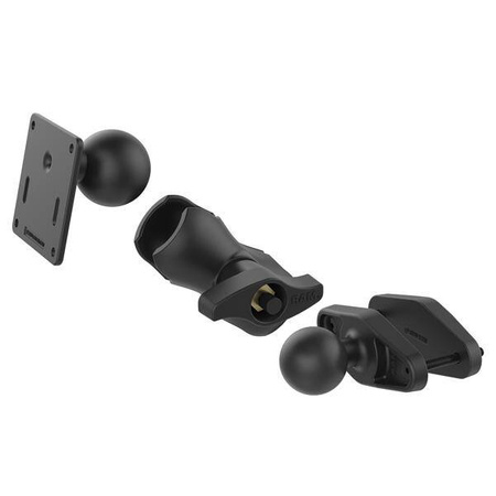 RAM® 4" Square Post Clamp Mount cu placă VESA de 75x75mm