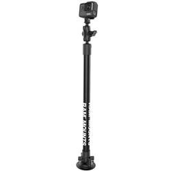 Suport de aspirație RAM® Twist-Lock™ cu pol de 18" și adaptor pentru cameră de acțiune