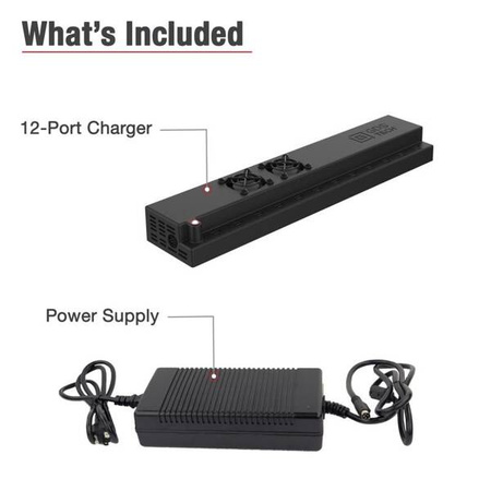 Încărcător de perete GDS® cu 12 porturi 300W USB-C Power Delivery