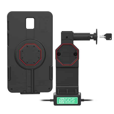 Dock de blocare GDS® Uni-Conn™ + două USB-A și USB-C cu buton de eliberare