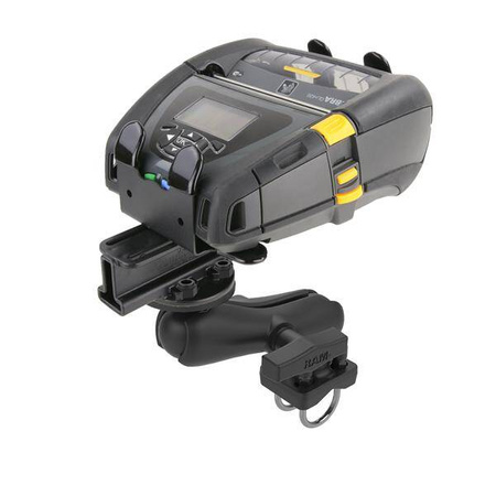 RAM® Suport pe stâlp pentru vehicule pentru imprimante mobile cu alimentare din spate