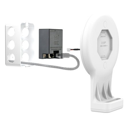 GDS® Uni-Conn™ Dock de perete cu receptor magnetic și PoE - Gri