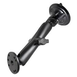 RAM® Twist-Lock™ Suction Cup Double Ball Mount cu placă rotundă - lung