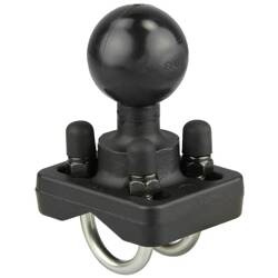 RAM® Double U-Bolt Ball Base pentru șine de .75" - 1"