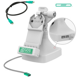 GDS® Uni-Conn™ Dock de blocare cu înclinare și pivotare cu USB-C + date - Gri