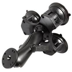 RAM® Twist-Lock™ Suport triplu cu ventuză cu placă rotundă